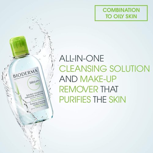 Bioderma Sébium H2O Micellar Water - Effective Facial Cleanser & Makeup Remover for Oily Skin