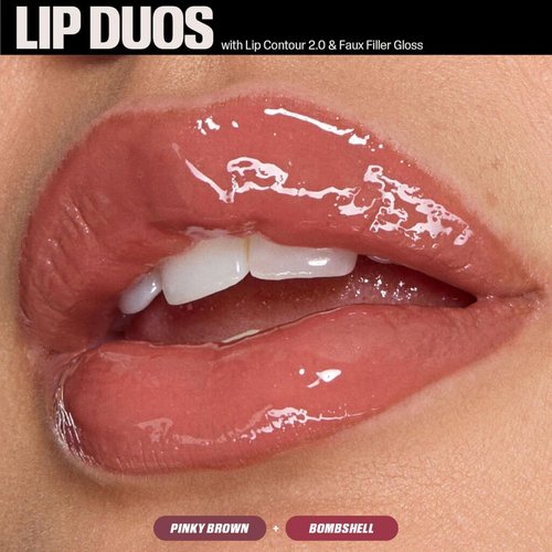 Huda Beauty Juicy Bombshell Lip Duo - Limited Edition Lip Pencil & Gloss - Travel Size