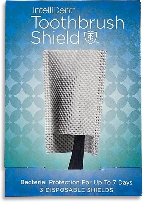 Intellident Toothbrush Shields - Toothbrush Head Cover Caps - Breathable, Quick-Drying & Disposable - Perfect for Travel, Home & Office Use - 20 Count (Pack of 2)