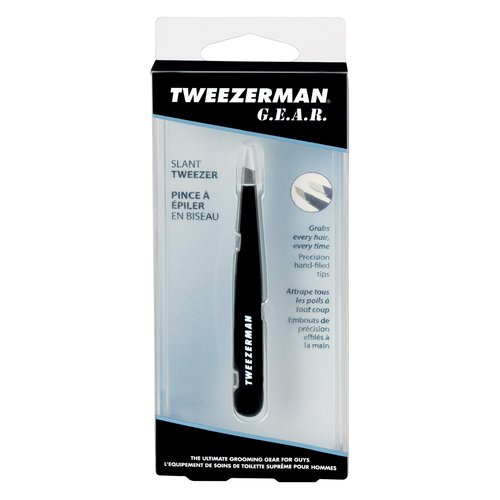 Tweezerman G.E.A.R. Slant Tweezer For Men, (Midnight)