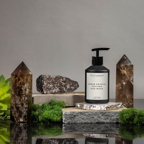 ENVIRONMENT BR540 Luxury Scented Lotion - 300ml Amber Crystal, Vetiver & Oud Musk for Men & Women