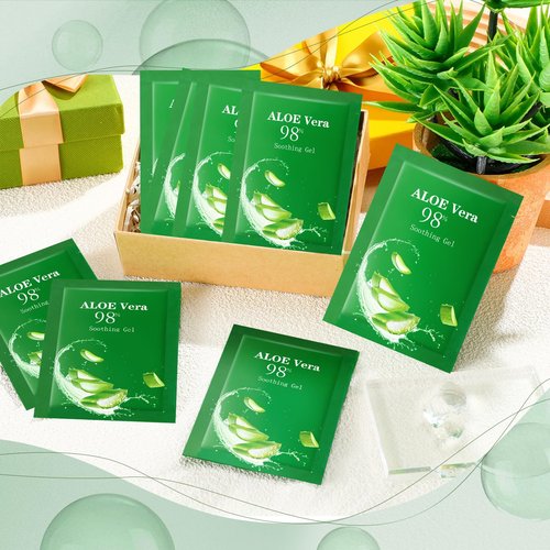 Siifert 30 Pcs Travel Size Aloe Vera Gel 98% Organic After Sun Moisturizer for Face, Body, Soothing Hydrating Lotion Bulk for Winter Vacation, Guests Skin Care Gifts
