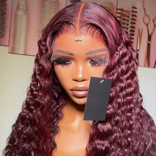 ANDRIA 13X4 HD Lace Front Wigs Straight Hair Glueless Lace Wigs 200% Density Blonde and Red Long Straight Natural Wig Pre Plucked Lace Frontal Wigs With Baby Hair For Black Women 32 Inches