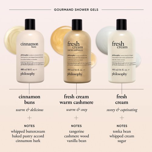 philosophy fresh cream shower gel - with notes of vanilla, heliotrope & tonka bean - 16 fl oz