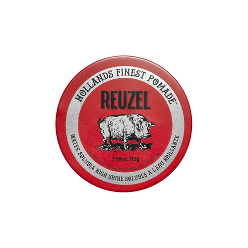 Reuzel Red Pomade - Medium Hold Water Soluble Styling Cream | High Shine & Easy Wash Out for All Hair Types