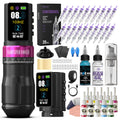 Wormhole Wireless Tattoo Gun Kit, Professional Tattoo Machine with Dual 2300mAh Batteries, Adjustable Stroke, Tattoo Ink, Tattoo Blue Soap, Aluminum Alloy Tattoo Pen, Complete Tattoo Kit for Artists