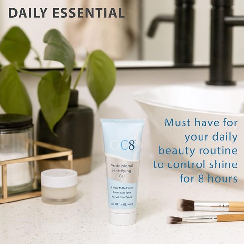 OC8 Professional Anti-Shine Mattifying Gel - Long-Lasting Oil Control Formula for Oily Skin | 1.6 Ounces