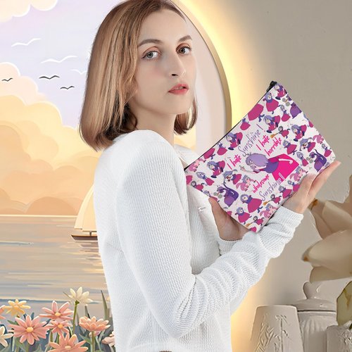 LEVLO Madam Mim Cosmetic Bag Movie Fans Gift I Hate Sunshine I Hate Horrible Whole Some Sunshine Makeup Zipper Pouch Bag For Women Girls (I Hate Sunshine Full)