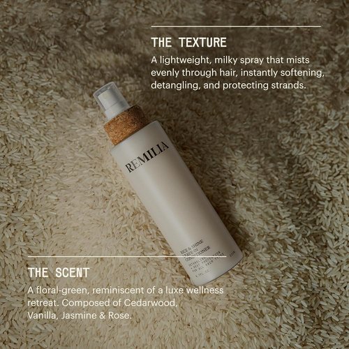 Remilia Rice & Shine Leave-In Conditioner Spray - Detangling Heat Protectant with Rice Protein & Botanical Oils for Color-Treated Hair - 6.7 fl oz