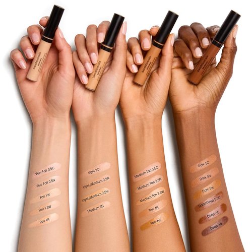 bareMinerals Original Liquid Mineral Concealer - Brightening Dark Circles + Maximum Coverage Brush Bundle