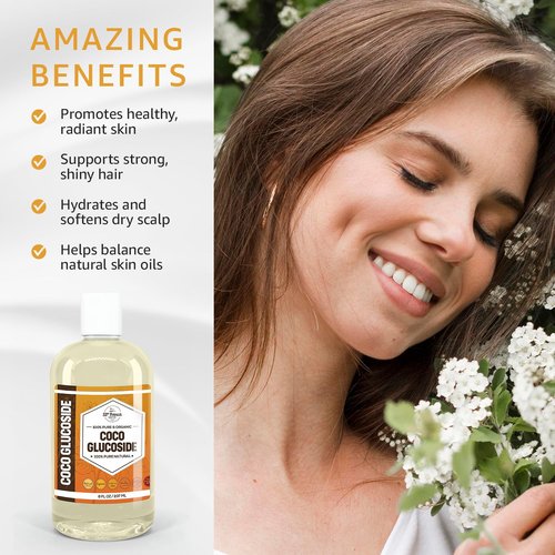 33rd Parallel | COCO GLUCOSIDE Surfactant (8 oz) | Natural Plant Derived | For DIY Cleansers, Shampoos, Conditioners, Moisturizers, Lotions, Makeup Removers, Baby Products | 8 Ounces