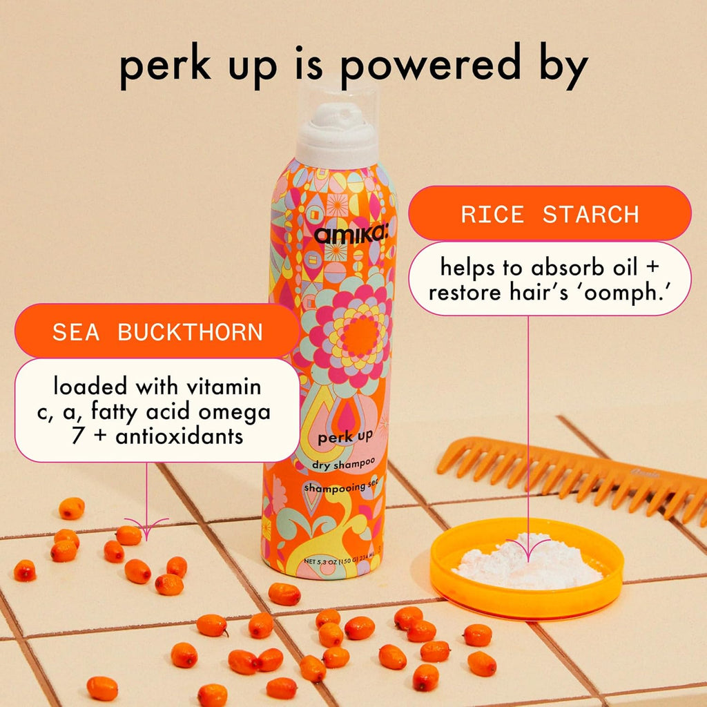 Amika Perk Up Talc-Free Dry Shampoo - Refreshing Roots with Volume, No White Residue, All Hair Types