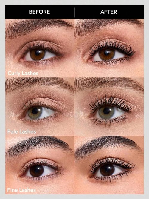 SheGlam 2 In 1 Black Mascara - Volume & Length Dual-Ended Tubing Eye Makeup, Long Lasting