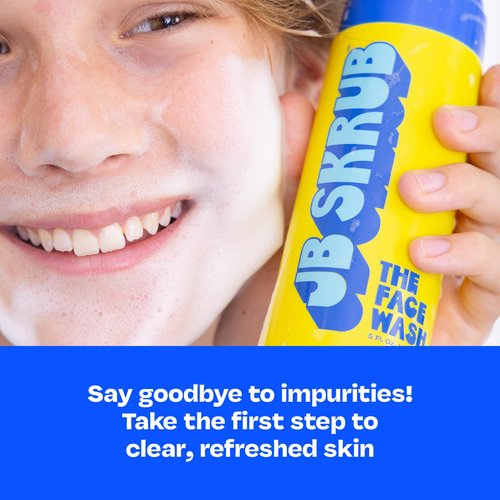 JB SKRUB Foaming Acne Face Wash and Citrus Scented Boys Body Wash Gift Set - Teen,Tween and Kid Skincare Duo - Fight Acne, Conquer Adolescent Funk with Confidence