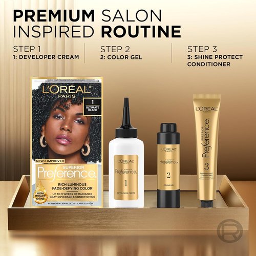 L'Oreal Paris Hair Color - Superior Preference Luminous Fade-Defying Dye, Medium Brown 5, 9 Weeks of Radiance