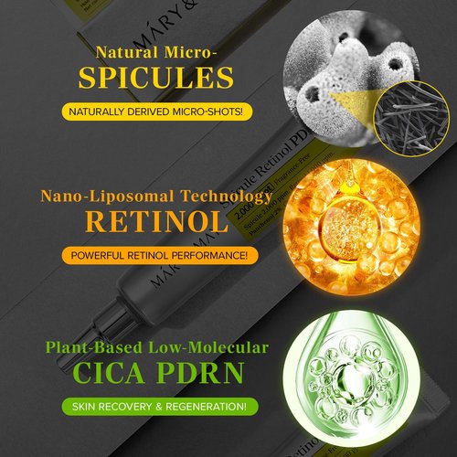 Mary&May Spicule Retinol PDRN Cream - Korean Face Moisturizer for Pore Firming & Sensitive Skin - 15g / 0.5 oz