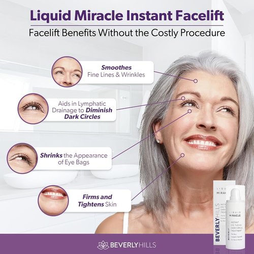 Beverly Hills Instant Facelift Eye Serum - Anti-Aging Treatment for Dark Circles & Puffiness | 30mL (120 Days Supply)