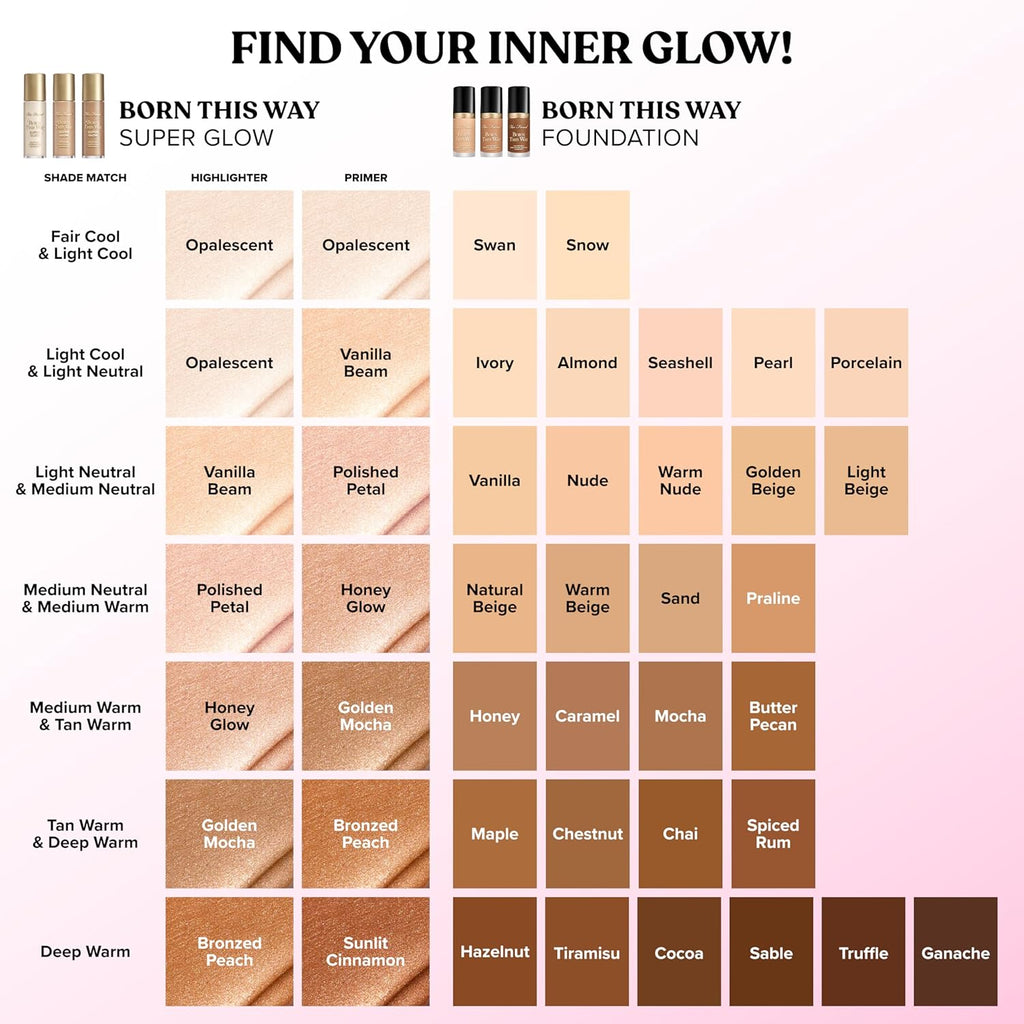 Too Faced Born This Way Super Glow Enhancer - Hydrating Gel for Radiant, Illuminated Skin | Non-Greasy & Blendable
