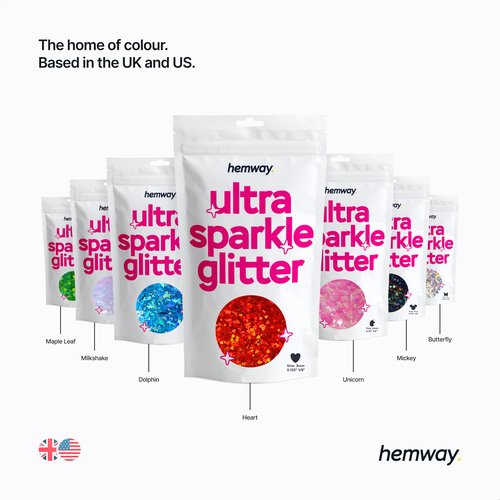 Hemway Ultra Sparkle Glitter Butterfly Shape 50g Rose Gold | Shaped Glitter for Arts & Crafts, Card Making, Crafting, Sparkle Decoration