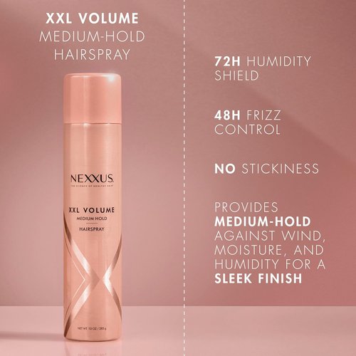 Nexxus Hairspray - XXL Finish Volume with Medium Hold | 10 oz Powered by STYLEPROTECT Technology