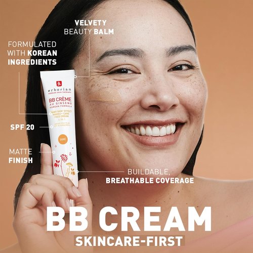 Erborian BB Cream - Matte Beauty Balm with SPF 20 | Tone-Evening Korean Skincare & Makeup Hybrid