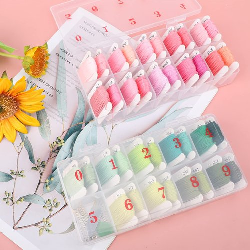 Cosics Acrylic Fake Nail Organizer Case, 2PCS 10-Compartment Nail Tip Storage Box with Number, 10 Space Rhinestone Nail Art Accessories Container, Clear Plastic Nail Box for Jewelry Charms Gem Vitamin