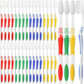 Honeydak 200 Packs Bulk Disposable Toothbrushes - Individually Wrapped, Multicolor, Soft Bristle Medium Manual Travel Toothbrushes for Hotel Toiletries(Classic)