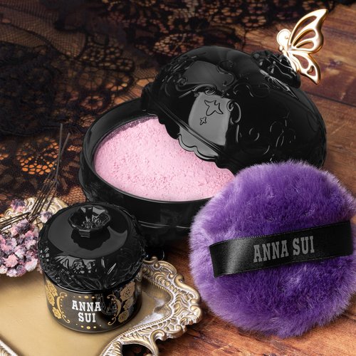 ANNA SUI Loose Face Powder - Refill Only - Blurring effect and Brightening, Covering of Large Pores - Flowless Soft Focus Finish - 200 - Purple - 0.59 oz