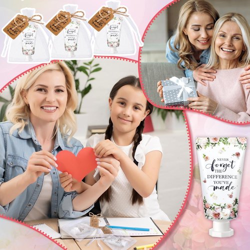 Dansib 48 Sets Employee Appreciation Gifts Thank You Team Gifts Hand Mini Lotion Bulk Inspirational Travel Size Hand Cream for Employee Staff Coworker Team Teacher Party Favors(Elegant)