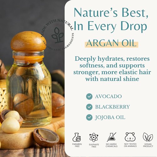 Edenika Botanicals Argan Oil Conditioner - Restorative & Smoothing Formula | 16 fl oz, Vegan & Sulfate-Free