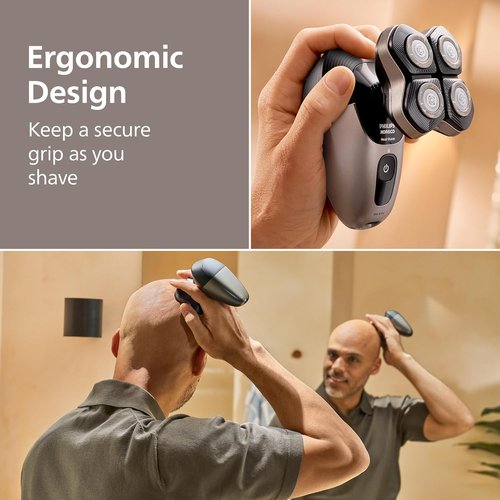 Philips Norelco Head Shaver Pro 7000 Series - Electric Shaver with 360° Flexing Head & ComfortCut Blades for Gentle, Clean Shave | Model HS7980/40