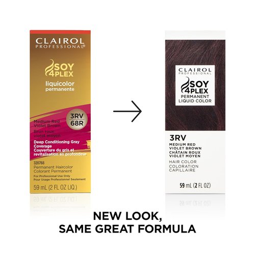 Clairol Professional Permanent Liquicolor - Medium Brown to Red Violet Brown Hair Color | 100% Gray Coverage