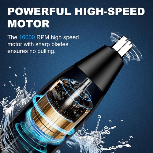 Skiennix 2-in-1 Nose Hair Trimmer - LED Display, 16000RPM Motor, Grooming Kit for Men | Perfect Gift for Father's Day