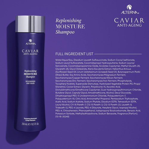 Alterna CAVIAR Anti-Aging Replenishing Moisture Shampoo - Hydrates & Restores Dry, Brittle Hair | Sulfate Free
