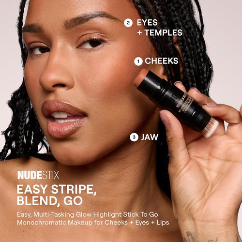 Nudestix Nudies Bronze All Over Matte Bronzing Stick - 3-in-1 Cream Bronzer for Cheeks, Eyes & Lips | Natural Contour & Sun-Kissed Glow