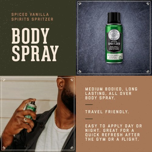 18.21 Man Made Men's Spirits Spritzer - Long-Lasting Body Spray with Masculine Aromatics | 3.4 oz Gift for Him