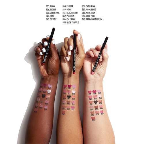 NYX PROFESSIONAL MAKEUP Slim Lip Pencil - Long-Lasting Creamy Lip Liner in Rose Shade