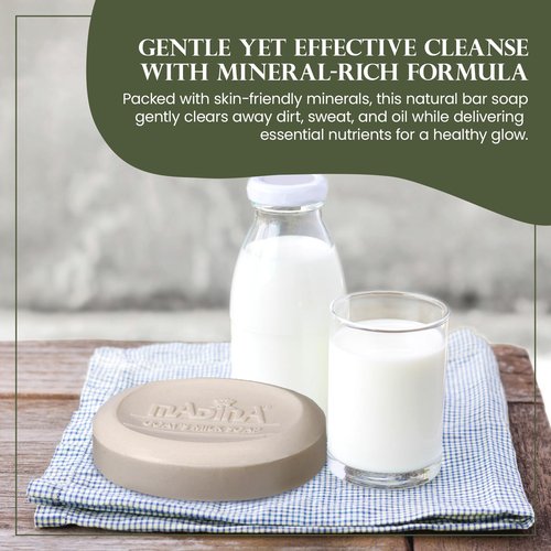 Madina Goat Milk Soap Bar – Hydrating, Moisturizing, Nourishing, Natural Vegetable-Based, Gentle Cleanser for All Skin Types, RSPO & Halal, 6 Pack (3.5 oz Each)