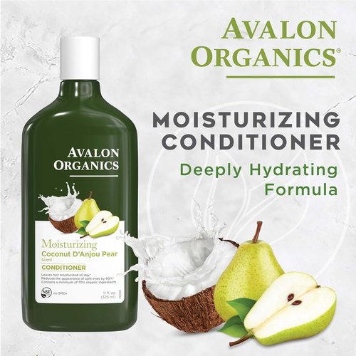 Avalon Organics Coconut Pear Conditioner - All-Natural Formula | 11 Fl Oz for Nourished Hair