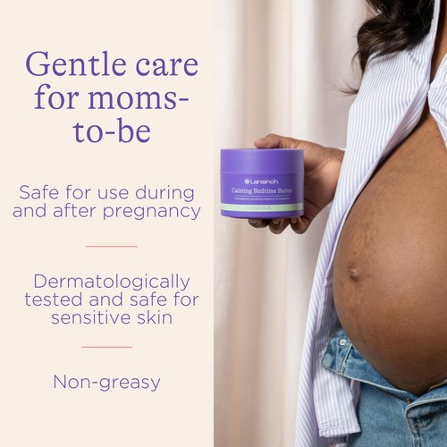 Lansinoh Magnesium Bedtime Butter Body Lotion for Pregnant Moms, Calm Magnesium Lotion for Aching Muscles, Lotion for Women & Soothing Massage, Promote Relaxation, Help Ease Cramps, 7 oz.