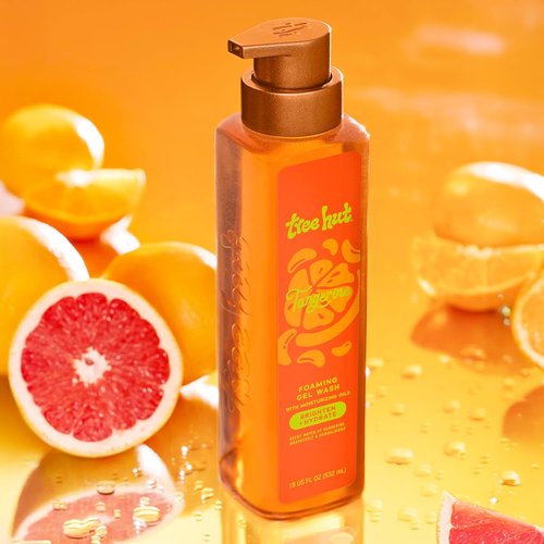 Tree Hut Tangerine Foaming Gel Body Wash - Hydrating Shower Gel for Smooth Skin | 18 fl oz