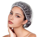 Skiennix 120 PCS Disposable Shower Caps - Large Waterproof Hair Bonnets for Travel & Spa (18.1")