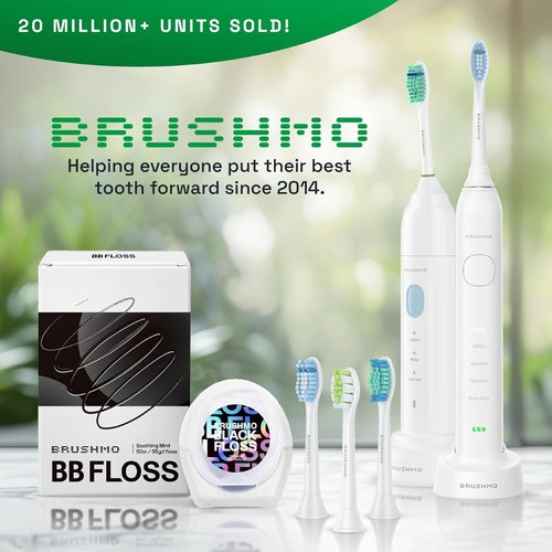Brushmo Replacement Toothbrush Heads - Extra Soft Dupont Bristles for Sensitive Teeth | Compatible with Philips Sonicare | 8 Standard Heads in White