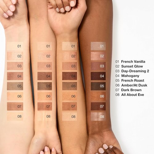 Clinique All About Shadow Eye Shadow Palette - 8 Silky Buildable Shades | Black Honey, Pink & Nude Honey