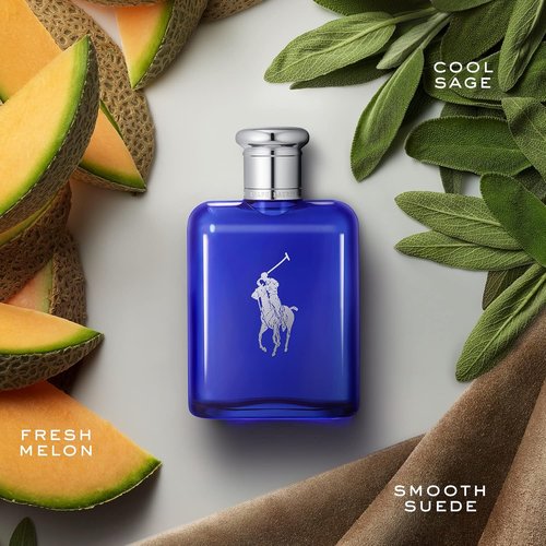 Ralph Lauren Fragrances - Polo Blue Men's Cologne - Refillable Eau de Toilette Set - Citrus, Sage & Suede - 2.5 Fl Oz + 5.1 Fl Oz Refill