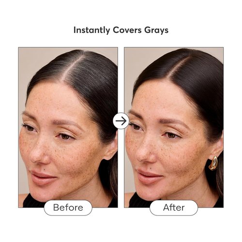 Madison Reed Gray Escape Hair & Brow Mascara - Quick-Dry, Smudge-Proof Gray Coverage, Dark Brown - 15mL