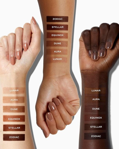 MAKE Beauty Bronzer Powder - Matte Contour with Buildable Formula | Non-Comedogenic, Long-Lasting Color, Zodiac Shade for Deep to Dark Skin