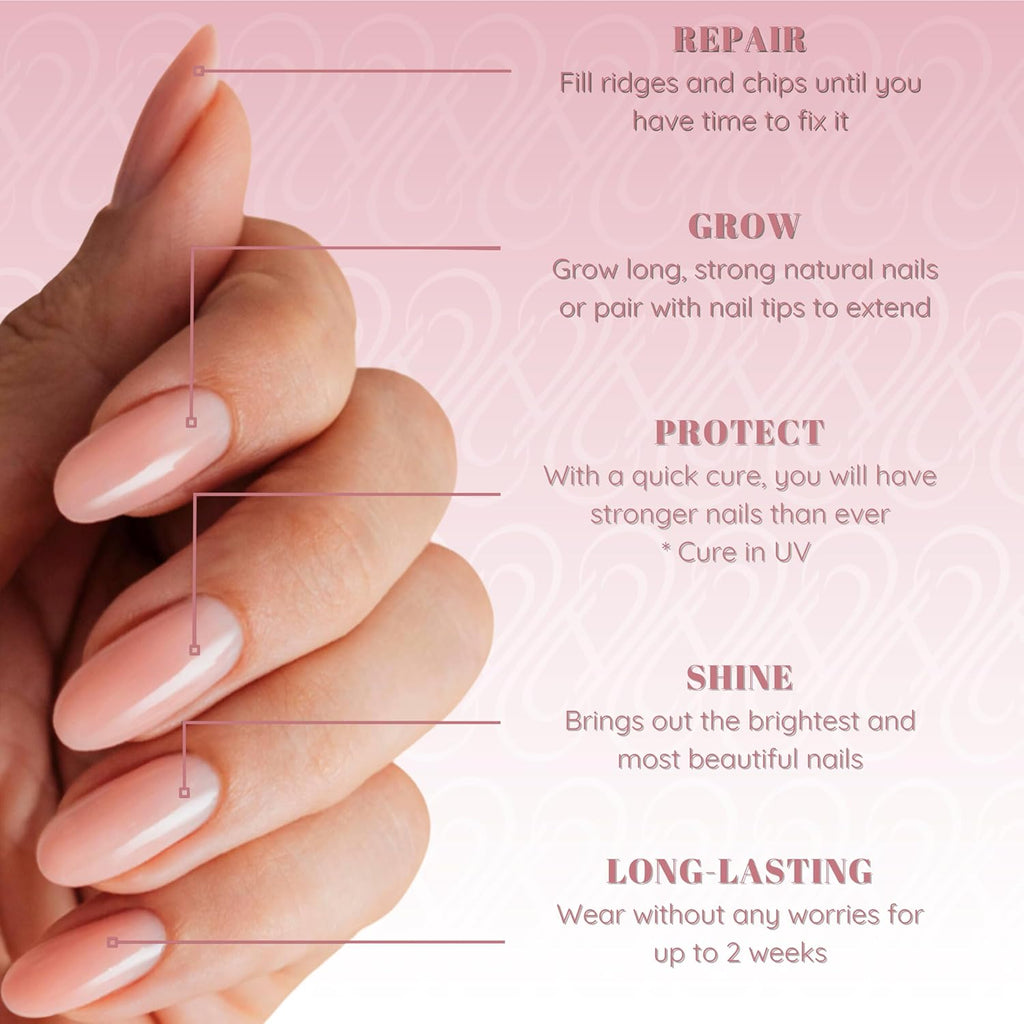 Tammy Taylor Glass Slipper Gel Top Coat - No Wipe, High Gloss Finish, Quick Cure for Acrylic Nails
