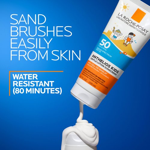 La Roche-Posay Anthelios Kids Gentle Lotion Sunscreen SPF 50, Broad Spectrum SPF + Antioxidants, Sunscreen For Kids, Octinoxate & Oxybenzone-Free, Pediatrician Tested, Non Comedogenic, Oil Free