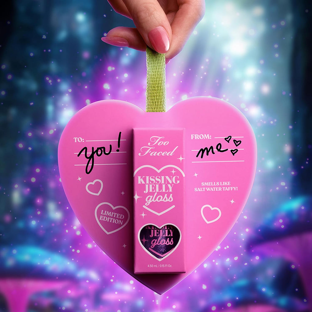 Too Faced Kissing Jelly Ornament - Hydrating Lip Oil Gloss with Sheer Coverage & Iridescent Shine